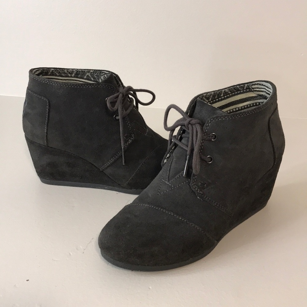 Grey Tom’s Suede Desert Wedge Booties
